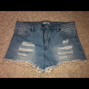 Forever 21 High Rise Jean Shorts